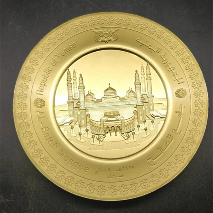 3d Embossed Die-casting Matte Commemorative Plate 3d Embossed Die-casting Matte Commemorative Plate