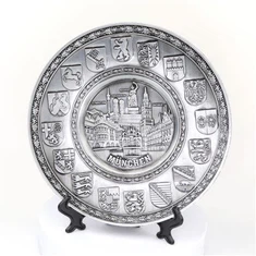 Placa de metal impressa em folha decorativa artesanal de lembrança turística